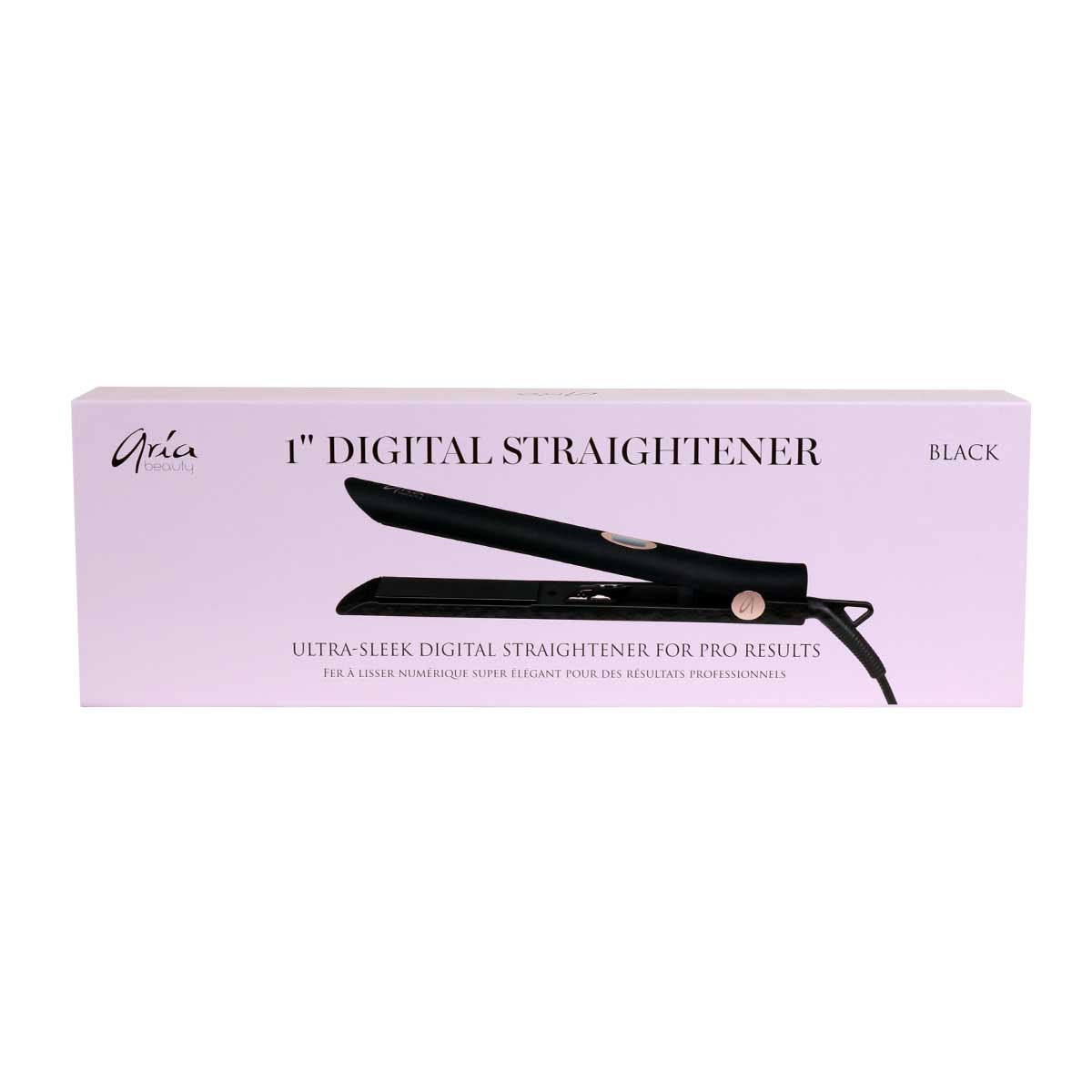 1” Ultra Sleek Black Digital Hair Straightener