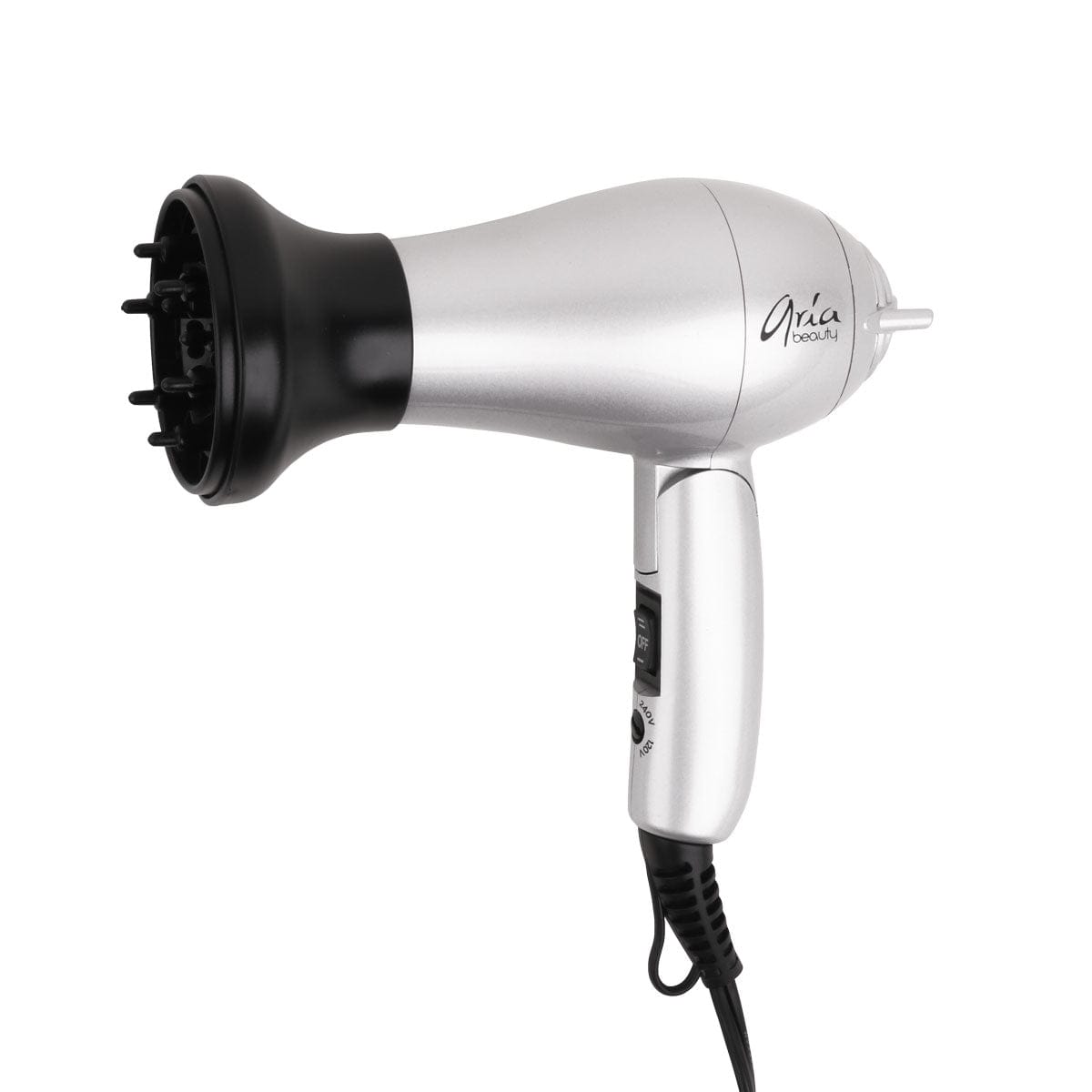 Aria Beauty Blow Dryers Silver Mini Blow Dryer Aria Beauty Blow Dryers Silver Mini Blow Dryer