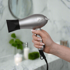 Aria Beauty Blow Dryers Silver Mini Blow Dryer Aria Beauty Blow Dryers Silver Mini Blow Dryer