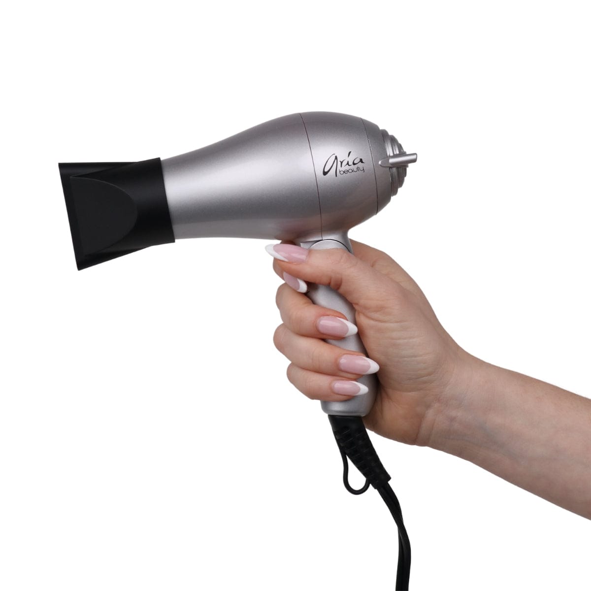 Aria Beauty Blow Dryers Silver Mini Blow Dryer Aria Beauty Blow Dryers Silver Mini Blow Dryer