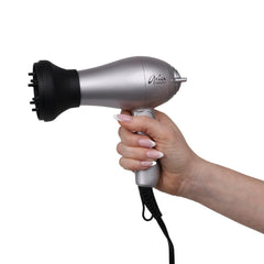 Aria Beauty Blow Dryers Silver Mini Blow Dryer Aria Beauty Blow Dryers Silver Mini Blow Dryer