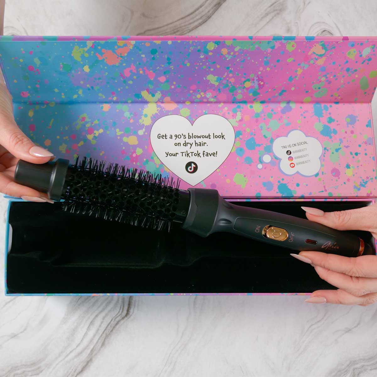 Aria Beauty Curling Wands / Curling Irons 1.2" Thermal Ionic Styling Brush Aria Beauty Curling Wands / Curling Irons 1.2" Thermal Ionic Styling Brush