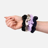 Aria Beauty Hair Styling Accessories 4 Piece Star Scrunchie Set