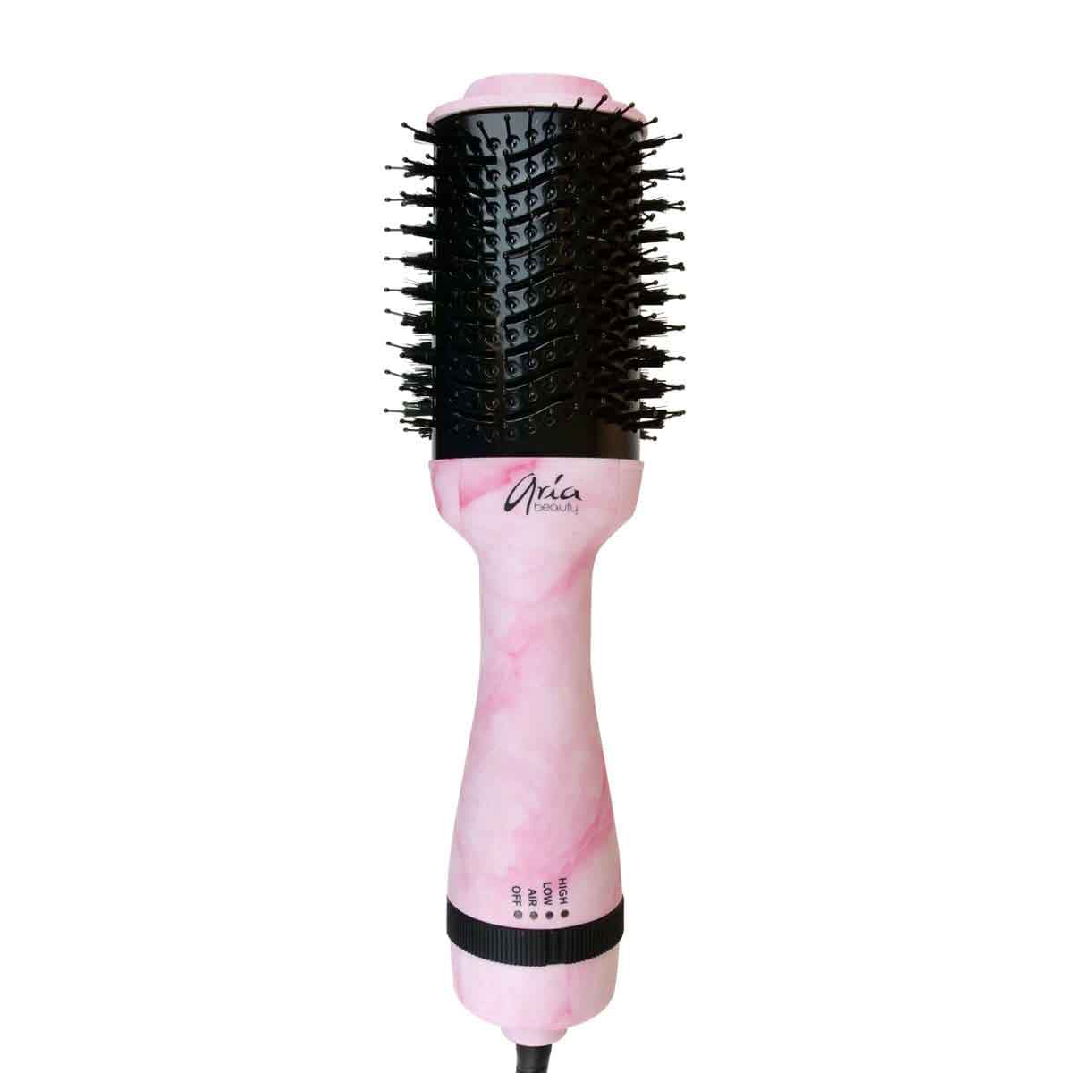 Aria Beauty Blow Dryers Bestselling Pink Marble Blowdry Brush Aria Beauty Blow Dryers Bestselling Pink Marble Blowdry Brush