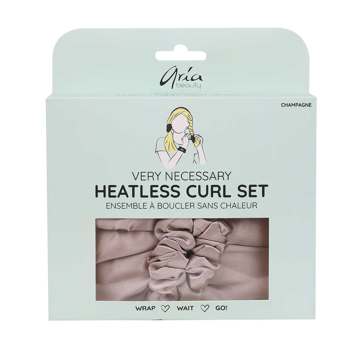 Ariabeauty Hair Styling Accessories Champagne Very Necessary Heatless Curl Set