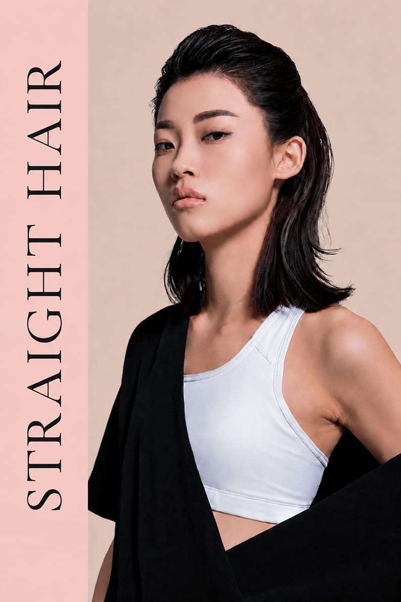 Straight Hair Type 1A–1B