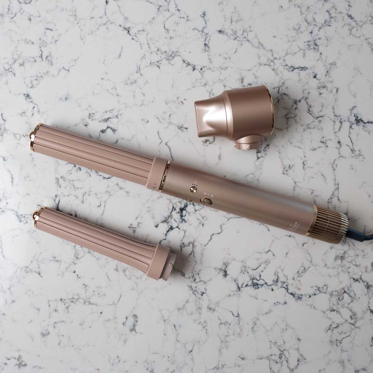 Aria Beauty Blow Dryers Brushed Gold Airstyler Blowout Set – Professional All-in-One Blowout System