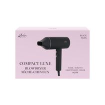 Aria Beauty Compact Luxe Blow Dryer black, retail packaging