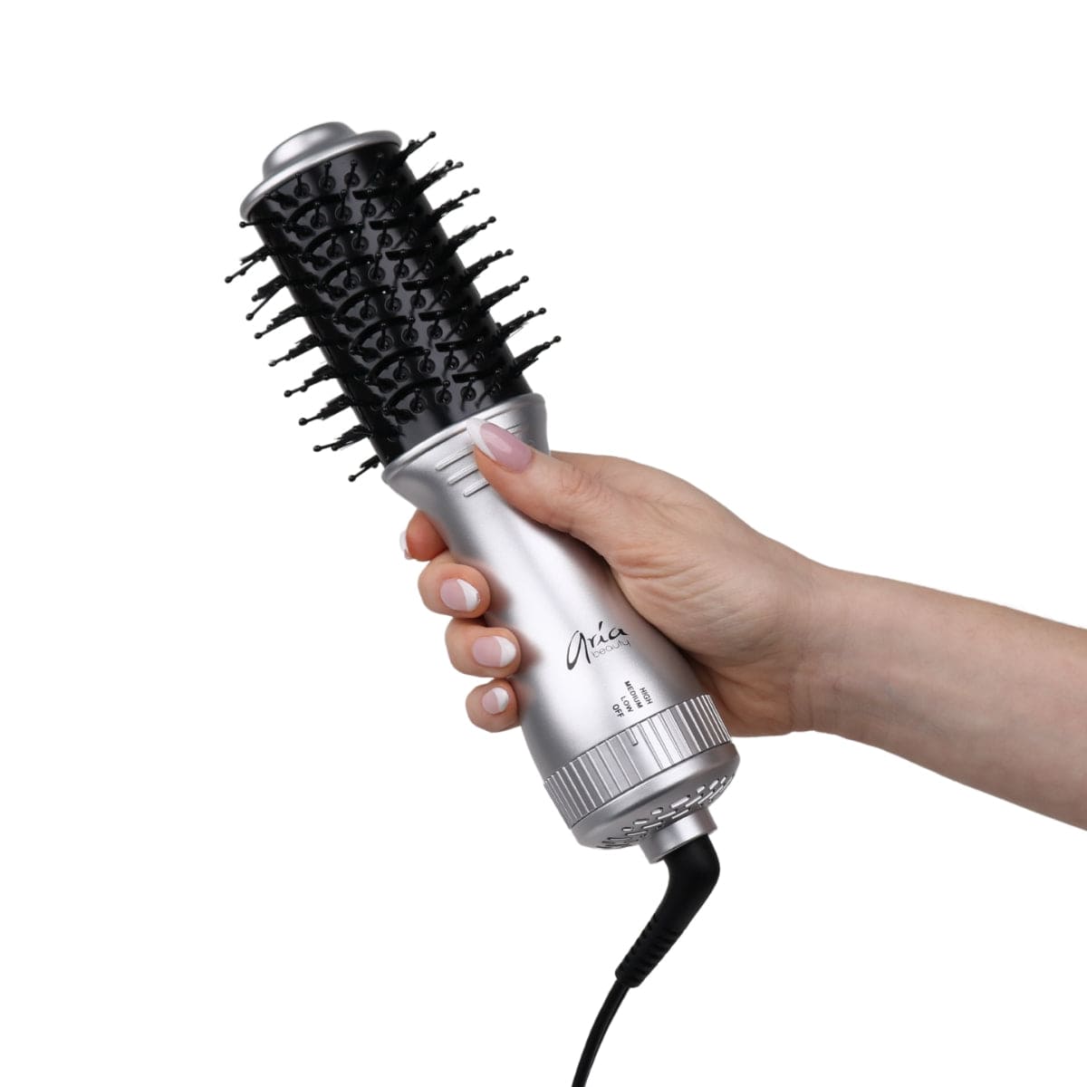 Aria Beauty Blow Dryers Silver Mini Blowdry Brush Main image