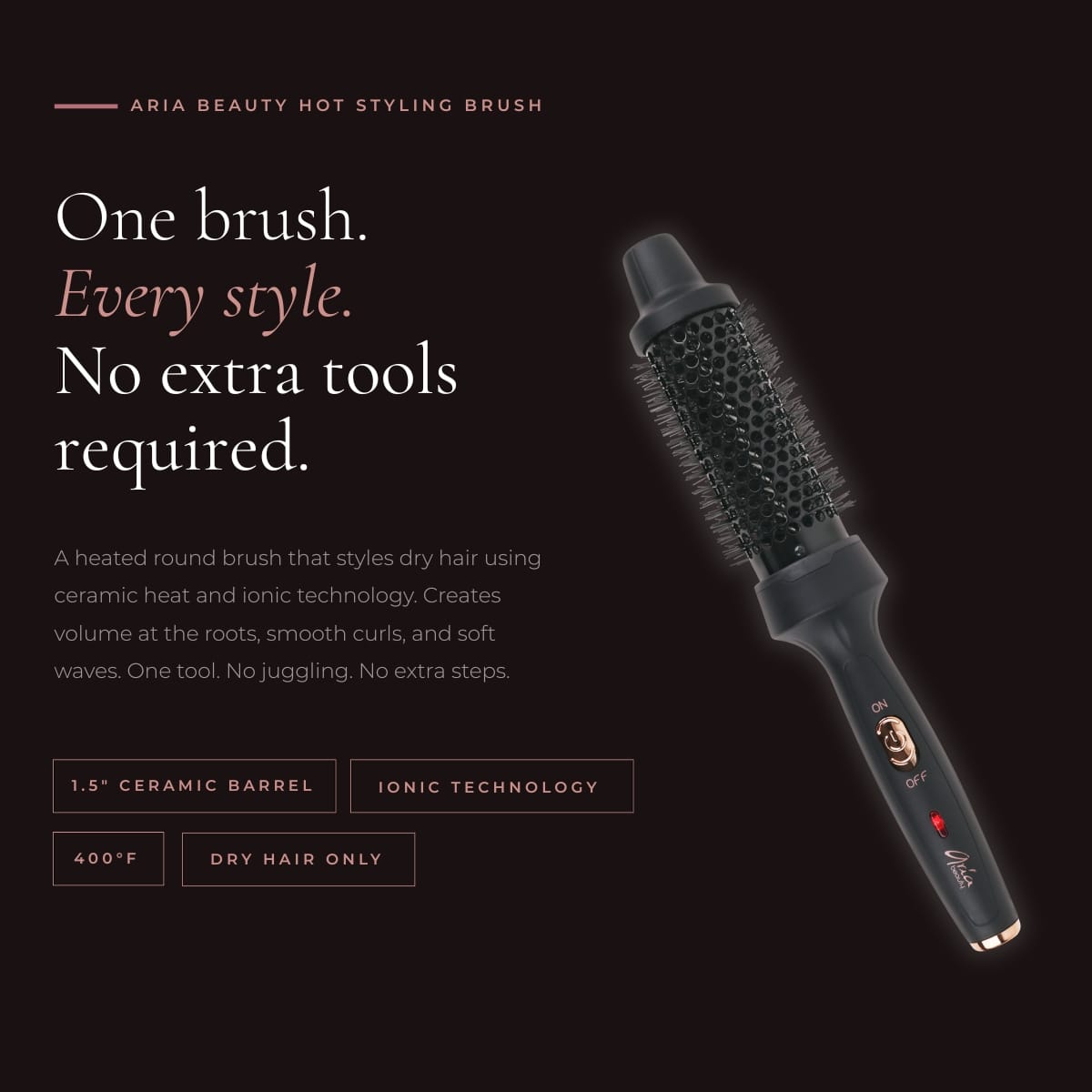 Aria Beauty Curling Wands / Curling Irons 1.5" Hot Styling Brush