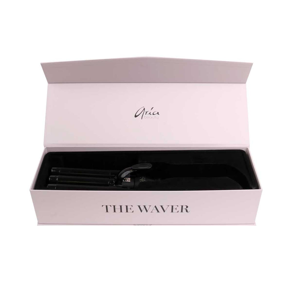 Aria Beauty Curling Wands / Curling Irons Triple Barrel Waver - 25 mm - Matte Black