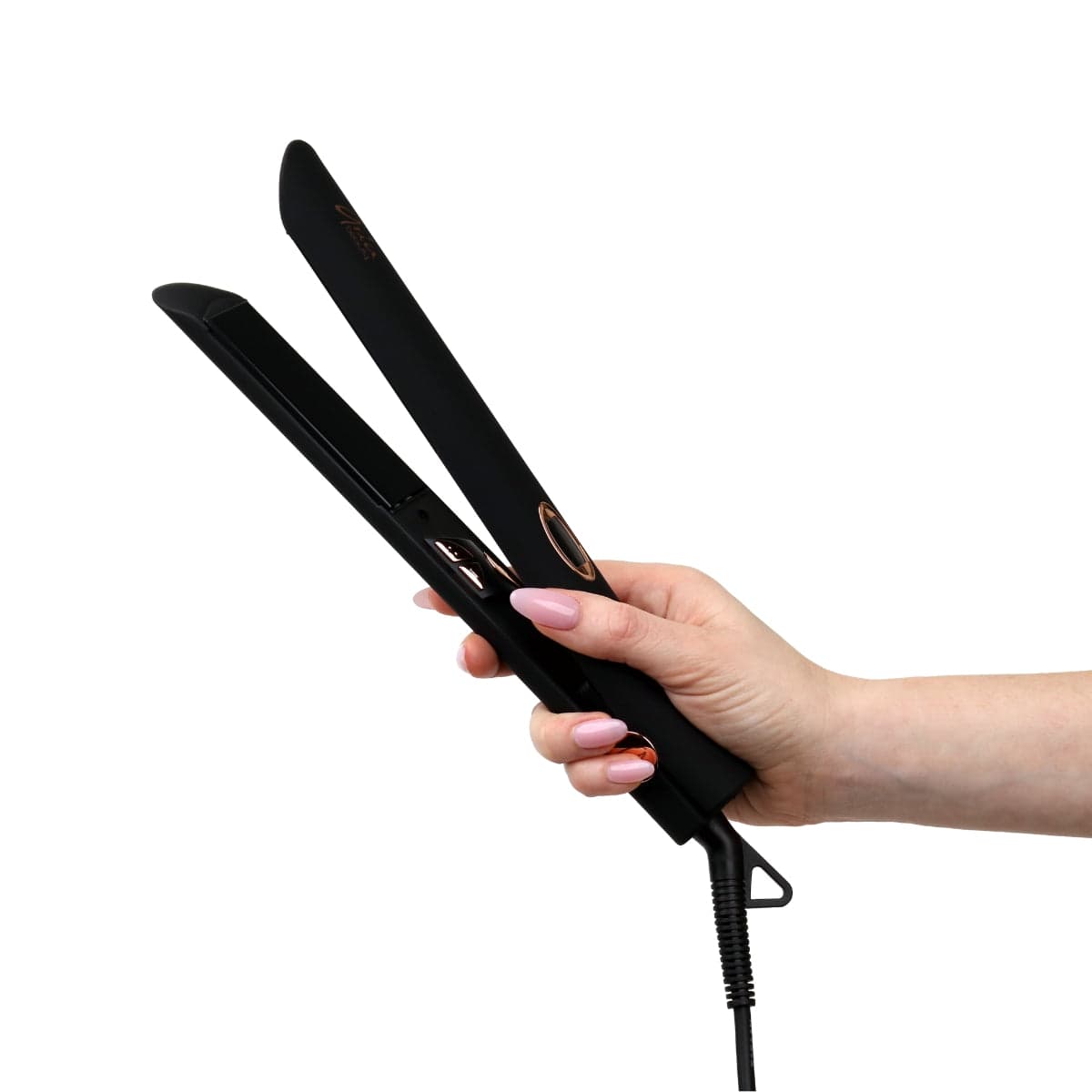 Aria Beauty Hair Straightener - Hair Iron 1” Ultra Sleek Black Digital Hair Straightener Main image