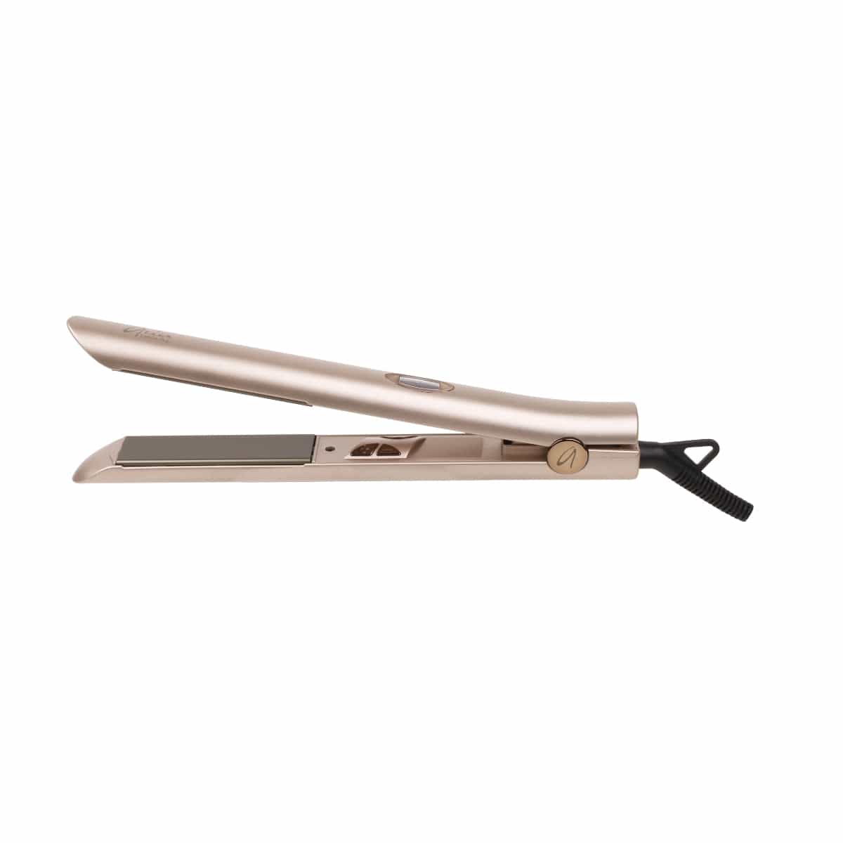 Aria Beauty Hair Straightener - Hair Iron 1” Ultra Sleek Brushed Gold Digital Hair Straightener