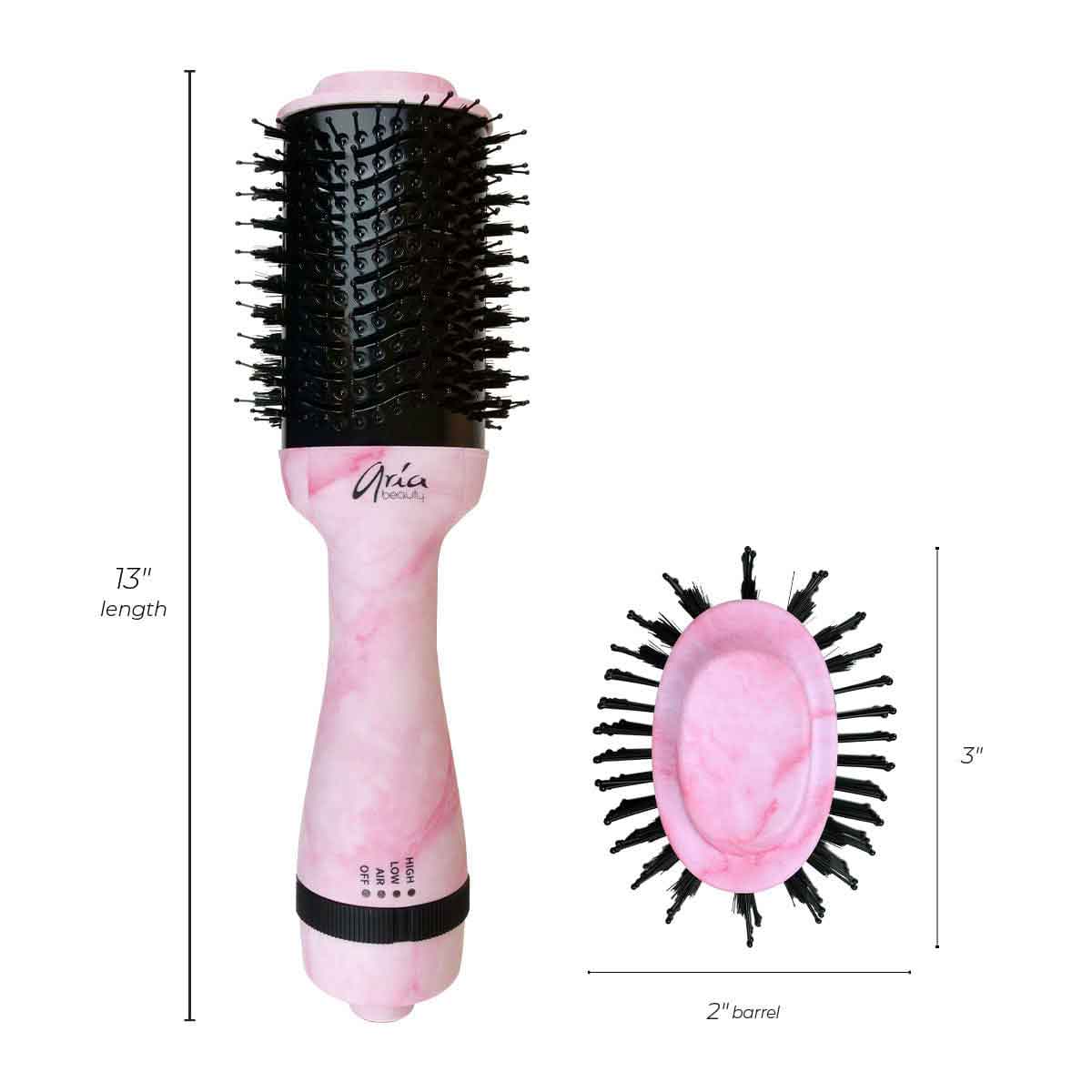 Aria Beauty Blow Dryers Bestselling Pink Marble Blowdry Brush