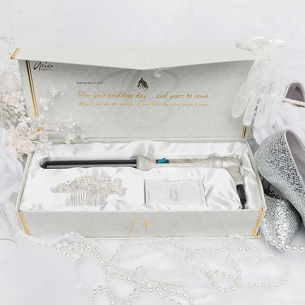 Ariabeauty Curling Wands / Curling Irons "I Do" 1" Tourmaline Clipless Curling Wand