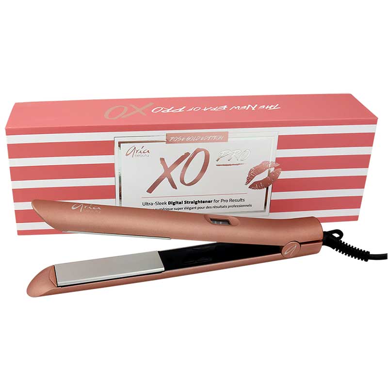 Aria Beauty XO Pro Rose Gold 1” Hair Straightener/ Flat Iron