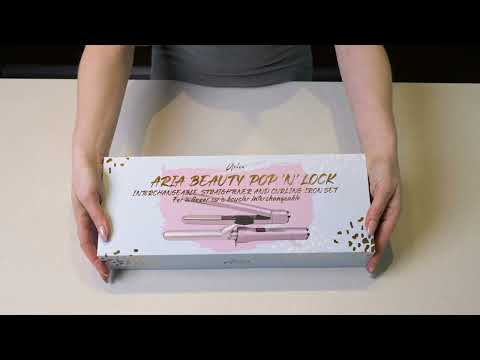 Pop 'N' Lock Interchangeable Straightener & Curling Iron Set unboxing video