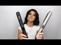 Aria Beauty 1” Black Infrared Ceramic Hair Straightener